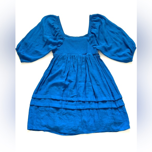 JGEE Blue Boho Mini Dress Sz S - Picture 2 of 9